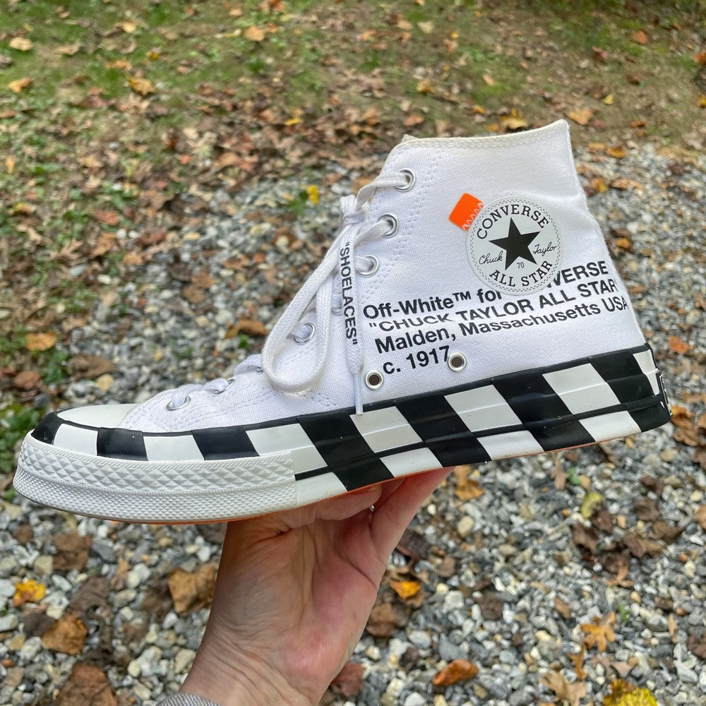 Off-White X Converse High Top Sneakers Size 9 Men’s, 11 Women’s Unisex